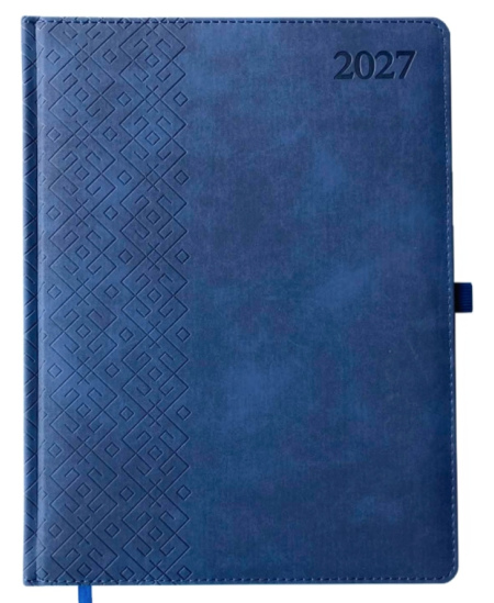 Kalendorius TRADITIONAL 2027, Baltic, A4, PU, tamsiai mėlynos spalvos