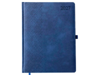 Kalendorius TRADITIONAL, 2027, PU, A4, tamsiai mėlyna (Baltic)