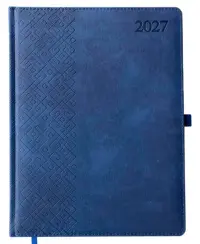 Kalendorius TRADITIONAL, 2027, PU, A4, tamsiai mėlyna (Baltic)