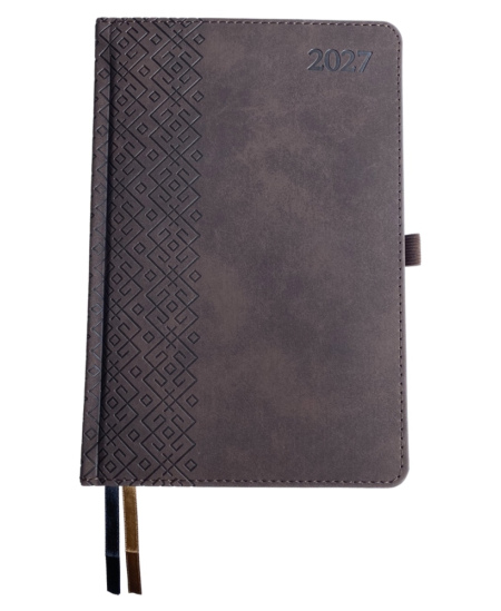 Kalendorius TRADITIONAL 2027, A5, PU, rudos spalvos