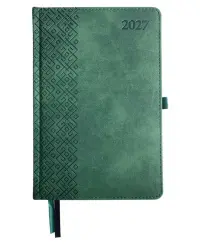 Kalendorius TRADITIONAL 2027, PU, A5, žalia LT