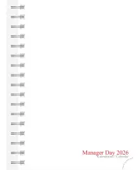 Vidaus blokas kalendoriui MANAGER DAY 2027, A5
