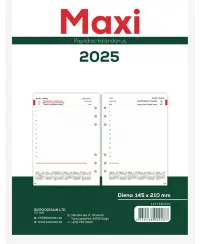 Vidaus blokas kalendoriui MAXI DAY organizer A5, 2027