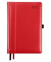 Kalendorius AMBASSADOR BLACK EDITION, 2027, PU, A5, raudona