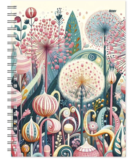 Kalendorius kartoniniu viršeliu DIENA Spiral "Alice", langeliais, 14x19 cm