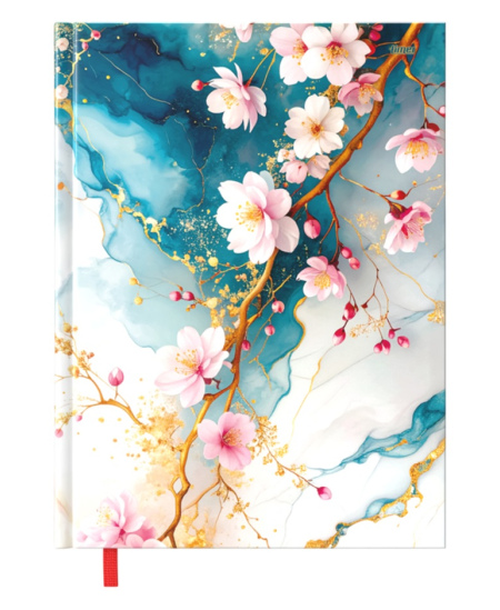 Kalendorius kartoniniu viršeliu MOKSLO KNYGA Week "Cherry Blossom", 14x19 cm