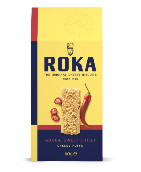 Sūrio trapučiai ROKA Gouda, su saldžiaisias čili pipirais, 60 g