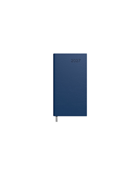 Kalendorius MIDI 2027, 90 x 167 mm, PU, tamsiai mėlyna