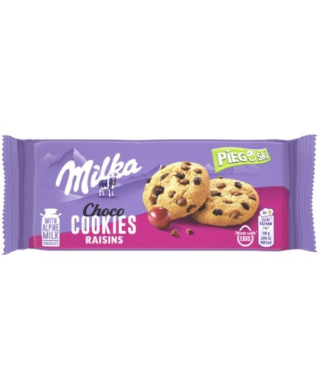 Sausainiai MILKA Choco, su razinomis, 135 g
