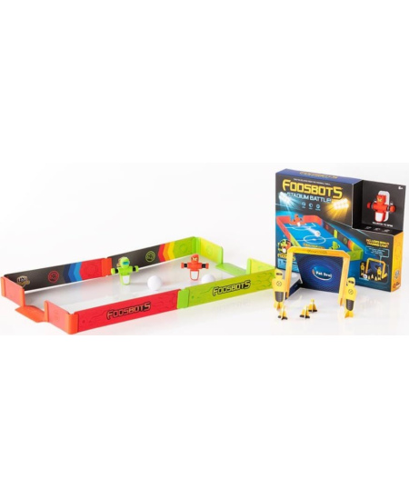 Naujos kartos stalo futbolas FAT BRAIN TOYS FoosBots Stadium, 2 žaidėjai ir stadionas