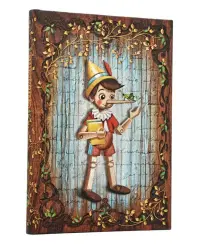 Užrašų knygelė PAPERBLANKS Carlo Collodi, Pinocchio, 120x180 mm, linijomis