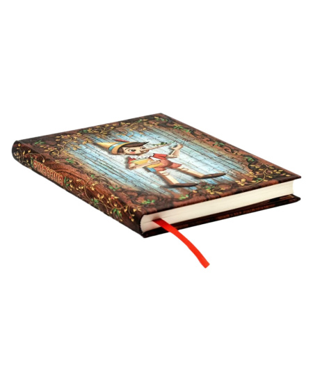 Užrašų knygelė PAPERBLANKS Carlo Collodi, Pinocchio, 120x180 mm, linijomis