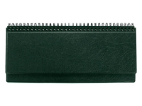 Kalendorius MEMO  2027, 295 x 135 mm, PVC, tamsiai žalios sp.