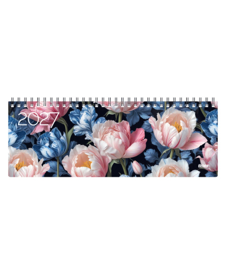 Kalendorius TIMER Memo "Tulips" 2027, kartoninis, 290x110 mm