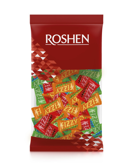 Karameliai saldainiai ROSHEN Fizzy boom, su milteliniu įdaru, 8%, 1 kg