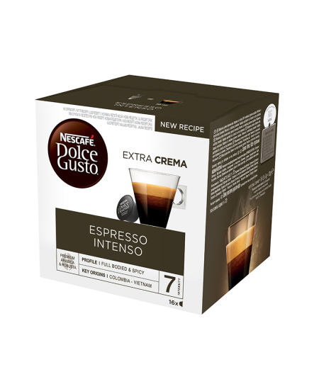 Kavos kapsulės NESCAFE Dolce Gusto Espresso Intenso, 7 g, 16 vnt. pakuotėje