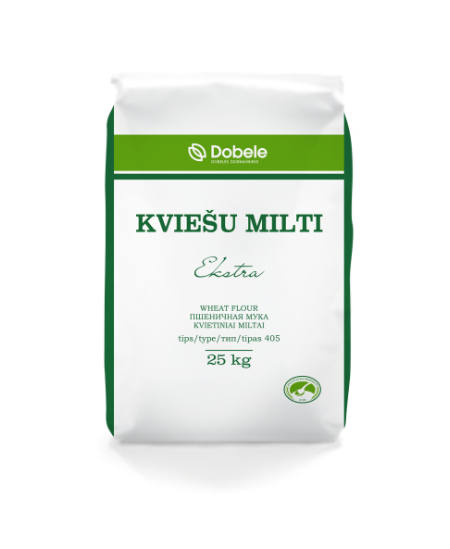Kvietiniai miltai EKSTRA, 405D,  25 kg