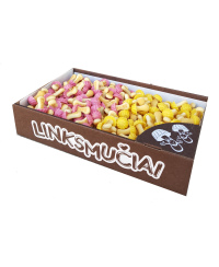 Sausainiai  LINKSMUČIAI, vaisių skonio asorti grybukai, 1 kg