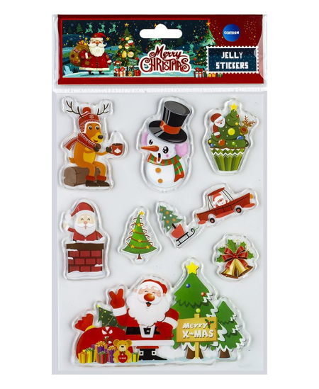 Daugkartiniai geliniai langų lipdukai MERRY CHRISTMAS
