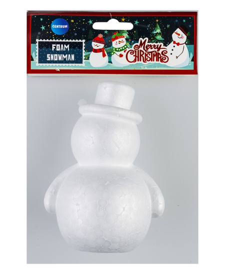 Putplasčio ruošinys dekoruoti MERRY CHRISTMAS Sniego senis, baltas