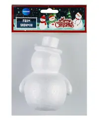 Putplasčio ruošinys dekoruoti MERRY CHRISTMAS Sniego senis, baltas
