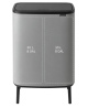 Šiukšlių dėžė rūšiavimui Brabantia Bo Touch Bin Hi 2x30 l, mineral concrete grey