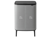 Šiukšlių dėžė rūšiavimui Brabantia Bo Touch Bin Hi 2x30 l, mineral concrete grey