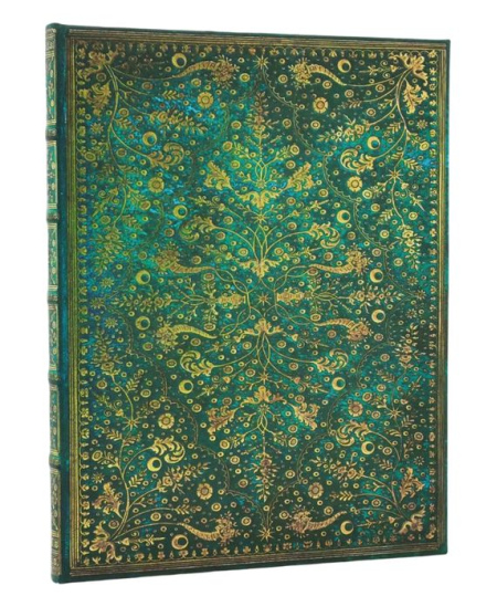 Užrašų knygelė PAPERBLANKS Emerald Flower, Nature´s Grace, 175x230 mm, linijomis