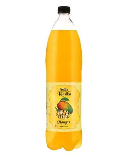 Gazuotas gaivusis gėrimas SELITA, mangų skonio, 1,5 l