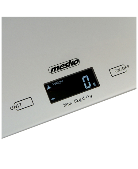 Mesko Kitchen Scales MS 3145 Maximum weight (capacity) 5 kg, Graduation 1 g, Silver, Warranty 24 month(s)