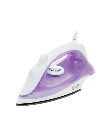 Iron | Adler | AD 5019 | With cord | 1600 W | Water tank capacity 100 ml | Continuous steam 10 g/min | Violet/White