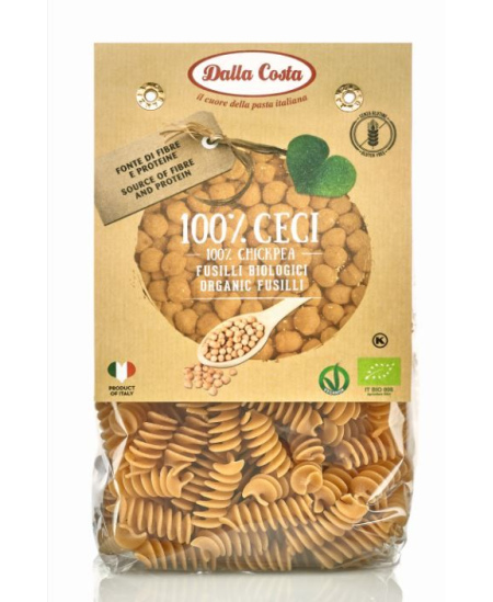 Ekologiški avinžirnių makaronai DALLA COSTA, Fusilli, 250 g LT-EKO-001