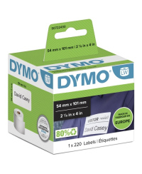 Dymo 99014 (S0722430) Etikečių ritinėlis Black on White, 54mm x 101mm, 220 Lipdukų