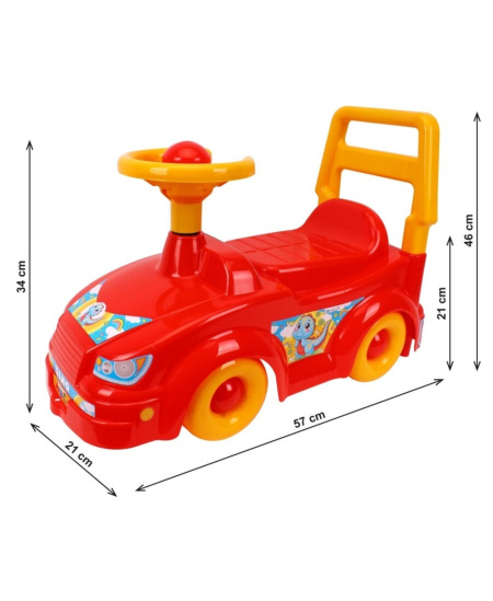 Paspiriama mašinėlė TECHNOK, 57 cm, raudonos spalvos