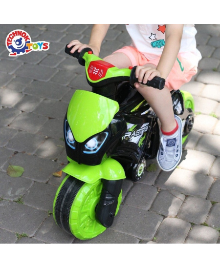 Balansinis motociklas TECHNOK, 72 cm, juodos ir žalios spalvos