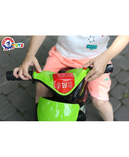 Balansinis motociklas TECHNOK, 72 cm, juodos ir žalios spalvos