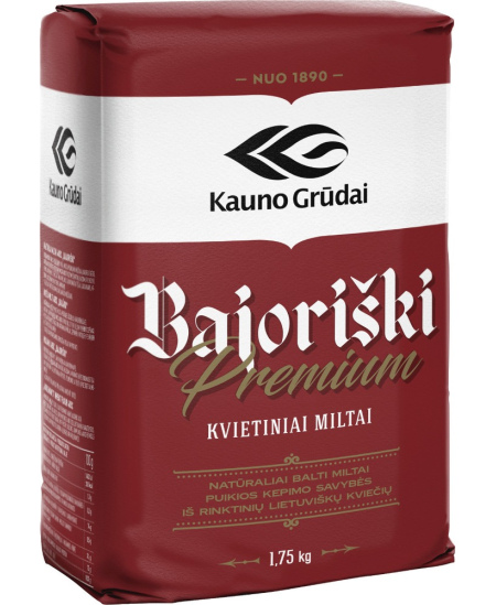 Kvietiniai miltai BAJORIŠKI, 405C, 1.75 kg