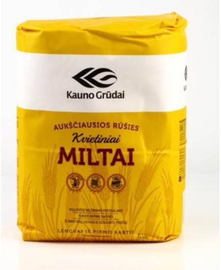 Kvietiniai miltai KAUNO GRŪDAI, 550C, 5 kg