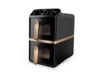 Philips Dual Basket Airfryer | NA462/70 4000 Series | Power 2750 W | Capacity 10 L | Rapid Air technology | Black