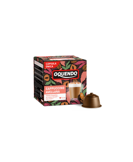 Kavos kapsulės OQUENDO, CAPPUCCINO Hazelnut, 12 vnt
