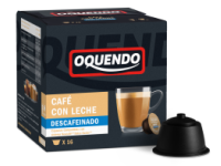 Kavos kapsulės OQUENDO, DG Caffé Latte Decaffeinated, 16 vnt