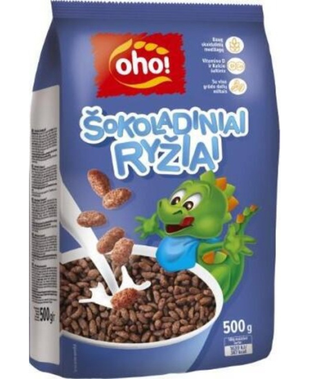 Sausi pusryčiai OHO Šokoladiniai ryžiai, 500 g