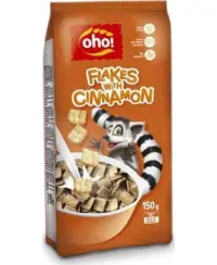 Sausi pusryčiai OHO Dribsniai su cinamonu, 150 g