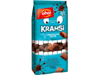 Sausi pusryčiai OHO Kramsi, pagalvėlės su šokolado skonio įdaru, 175 g