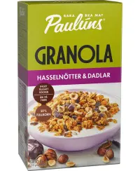 Granola PAULUNS, su lazdyno riešutais ir datulėmis, 450 g