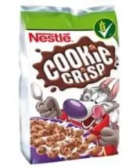 Sausainių formos javų dribsniai NESTLE Cookie Crisp, šokolado skonio, 250 g