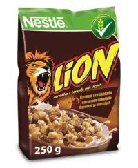 Javų dribsniai NESTLE Lion, su šokoladu ir karamele, 250 g