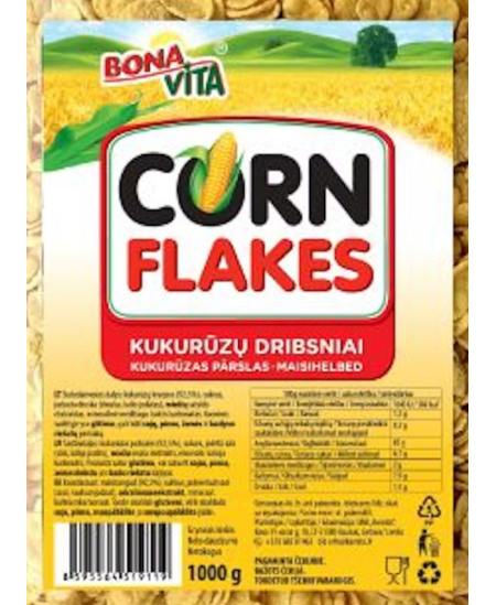 Kukurūzų dribsniai BONA VITA, 1 kg