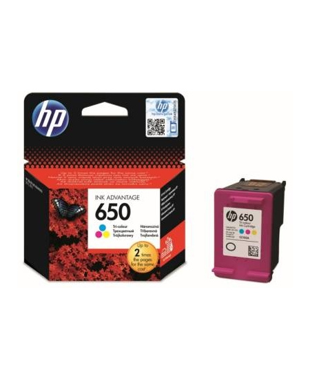 HP 650 Tri-color (CZ102AE) Rašalinė kasetė, CMY