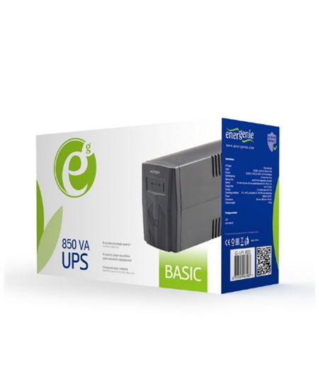 EnerGenie EG-UPS-B850 "Basic 850" UPS, Shuko output sockets 850 VA, 510 W, 220V±25% V, AC 220V±10% V